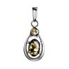 Green Amber Pendant In Sterling Silver The Prussia, image 