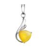 Honey Amber Pendant In Sterling Silver The Acapulco, image 