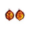 Latch Back Amber Earrings In Sterling Silver The Cat's Eye, image 