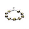 Link Amber Bracelet In Sterling Silver The Sphere, image 