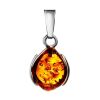 Cognac Amber Pendant In Sterling Silver The Cat's Eye, image 