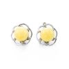 Honey Amber Earrings In Sterling Silver The Daisy, image 