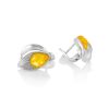 Lemon Amber Earrings In Sterling Silver The Bee, image 