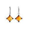 Amber Earrings In Sterling Silver The Athena, image 