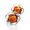 Floral Amber Earrings In Sterling Silver The Daisy, image 