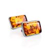 Geometric Amber Earrings In Sterling Silver The Copenhagen, image 