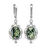 Drop Amber Earrings In Sterling Silver The Carmen, image 