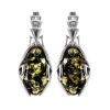 Green Amber Earrings In Sterling Silver The Rendezvous, image 