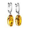 Lemon Amber Earrings In Sterling Silver The Amaranth, image 