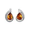 Cognac Amber Earrings In Sterling Silver The Acapulco, image 