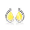 Honey Amber Earrings In Sterling Silver The Acapulco, image 