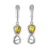 Lemon Amber Earrings In Sterling Silver The Amour, image 