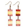 Handmade Amber Dangles With Padauk Wood The Indonesia, image 