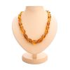 Cognac Amber Beaded Necklace, image 