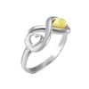 Sterling Silver Ring With White The Amour, Ring Size: 6 / 16.5, image 