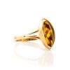 Leaf Cut Amber Ring In Gold The Sophia, Ring Size: 9 / 19, image 