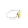 Sterling Silver Ring With Honey Amber The Amaranth, Ring Size: 6 / 16.5, image 