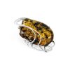 Handcrafted Amber Pendant-Brooch In Sterling Silver The Rialto, image 