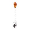 Cognac Amber Spoon In Sterling Silver, image 