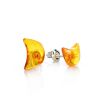 Cognac Amber Stud Earrings The Acapulco, image 