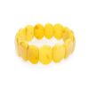 Honey Amber Flat Beaded Stretch Bracelet, image 