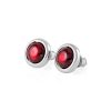 Silver Studs With Luminous Cherry Amber The Berry, image 