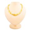 Exotic Cloudy Amber Beaded Necklace, image 