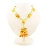 Multicolor Amber Beaded Necklace With Dangles, image 