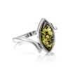 Lovely Green Amber Ring In Sterling Silver The Adagio, Ring Size: 11.5 / 21, image 