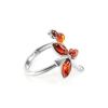 Cherry Amber Ring In Sterling Silver The Verbena, Ring Size: 9.5 / 19.5, image 