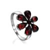 Wonderful Cherry Amber Ring In Sterling Silver The Verbena, Ring Size: 6.5 / 17, image 