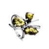 Green Amber Ring In Sterling Silver The Verbena, Ring Size: 11.5 / 21, image 
