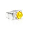 Lemon Amber Ring In Sterling Silver The Rondo, Ring Size: 11 / 20.5, image 