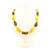 Two-Toned Amber Beaded Necklace, image 