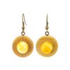Handcrafted Fish Hook Earring With Honey Amber And Wood The Indonesia, image 