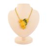 Honey Amber Necklace With Glass Beads The Fable, image 
