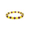 Multicolor Amber Beaded Elastic Bracelet, image 