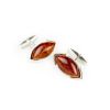 Amber Cufflinks In Sterling Silver The Petal, image 