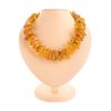 Raw Cut Cognac Amber Beaded Necklace, image 