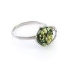 Amazing Amber Ring In Sterling Silver With Crystals The Swan, Ring Size: 12 / 21.5, image 