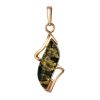 Green Amber Pendant In Gold The Vesta, image 