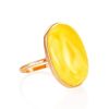 Bold Amber Ring In Gold, Ring Size: 8 / 18, image 