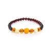 Multicolor Amber Ball Beaded Bracelet, image 