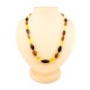 Faceted Multicolor Amber Beaded Necklace, image 