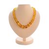 Lemon Amber Ball Beaded Necklace, image 