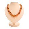 Bright Cognac Amber Ball Beaded Necklace, image 