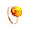 Unique Amber Stone Golden Ring With Inclusions The Clio, Ring Size: 7 / 17.5, image 