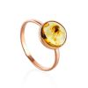 Unique Amber Ring In Gold The Clio, Ring Size: 6.5 / 17, image 