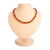 Cognac Amber Ball Beaded Necklace, image 
