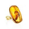 Amber With Inclusion Cocktail Ring The Clio, Ring Size: Adjustable, image 